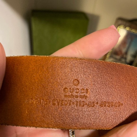 Gucci - Leather Belt with Double G buckle - Size 46 - 16 and up (NEW) AUTHENTIC - Picture 4 of 5